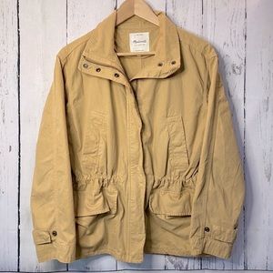 Madewell Utility Military Jacket Khaki Small Waist Length